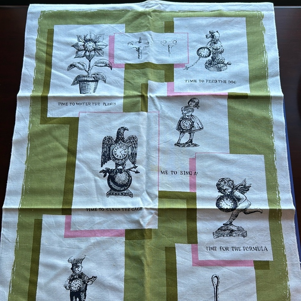 Field crest vintage kitchen fashion T Towel time to & time for made in USA nwot. - Picture 3 of 17